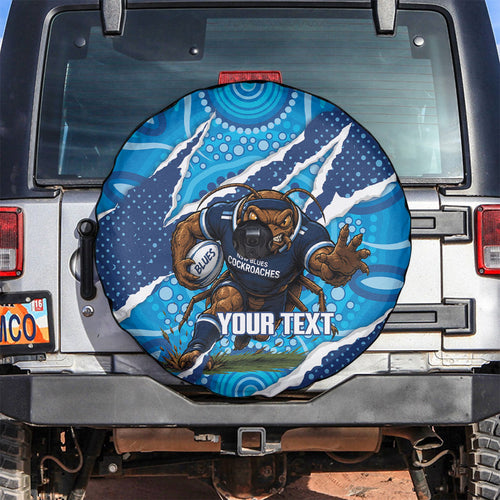 NSW Blues Rugby Custom Spare Tire Cover Go Cockroaches Sporty Aboriginal Art