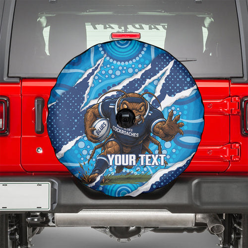 NSW Blues Rugby Custom Spare Tire Cover Go Cockroaches Sporty Aboriginal Art