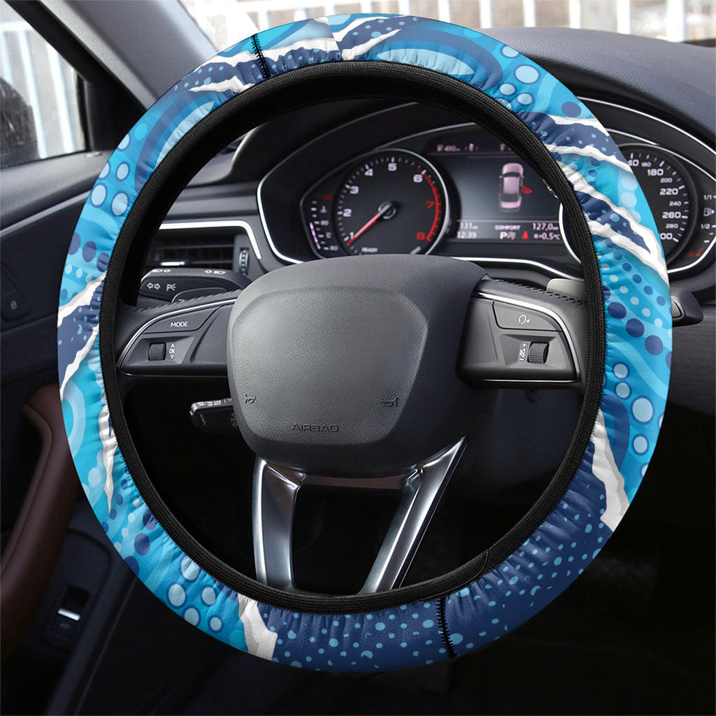 NSW Blues Rugby Steering Wheel Cover Go Cockroaches Sporty Aboriginal Art