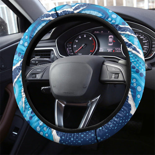 NSW Blues Rugby Steering Wheel Cover Go Cockroaches Sporty Aboriginal Art