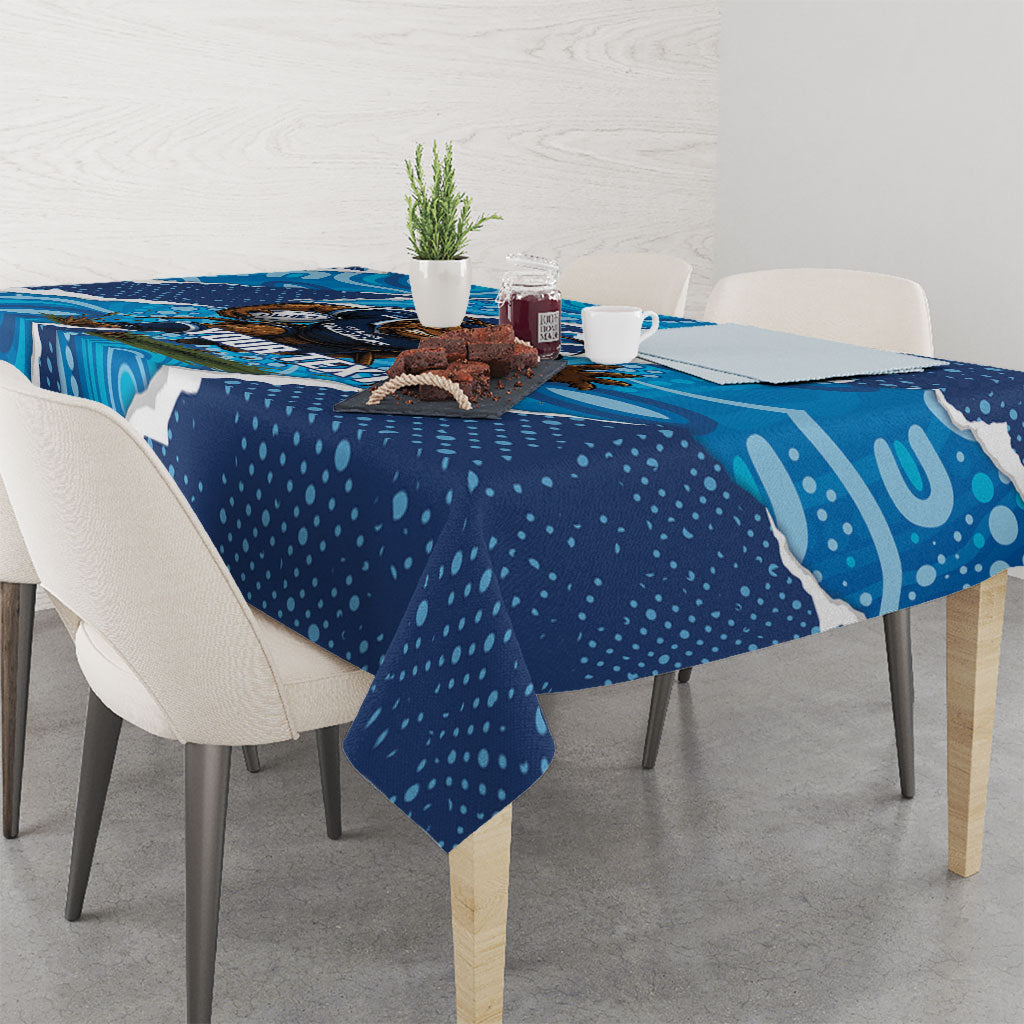 NSW Blues Rugby Custom Tablecloth Go Cockroaches Sporty Aboriginal Art