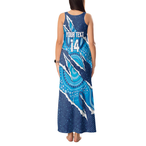 NSW Blues Rugby Custom Tank Maxi Dress Go Cockroaches Sporty Aboriginal Art