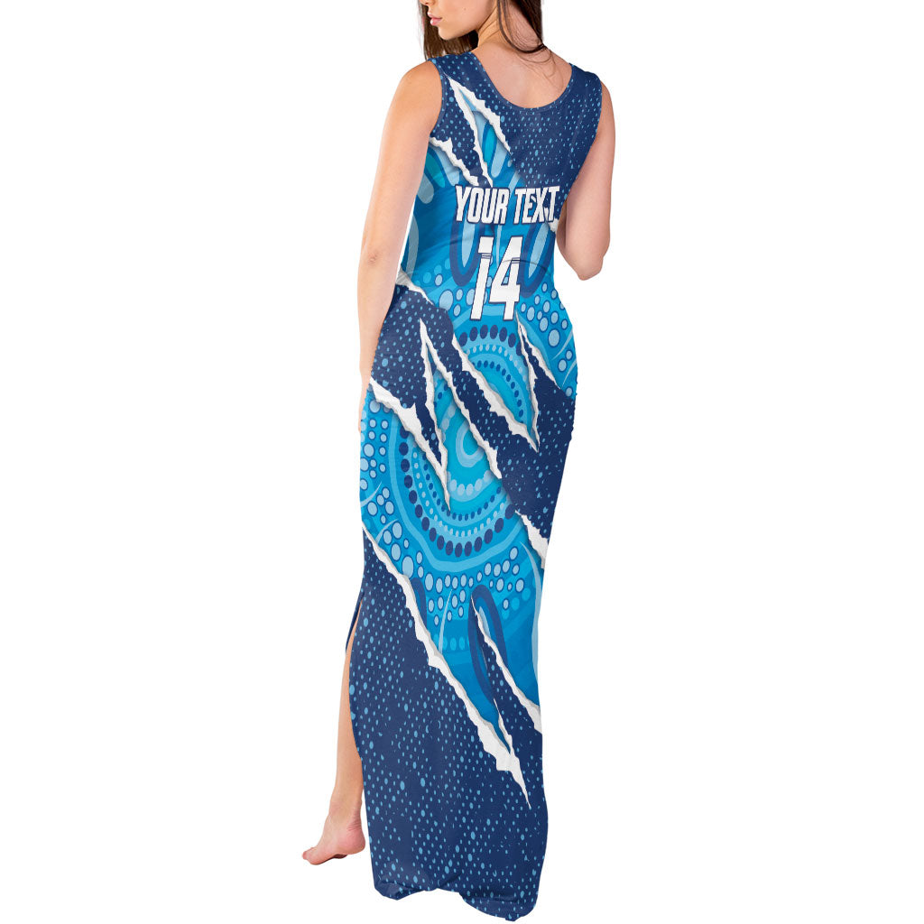 NSW Blues Rugby Custom Tank Maxi Dress Go Cockroaches Sporty Aboriginal Art