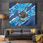 NSW Blues Rugby Custom Tapestry Go Cockroaches Sporty Aboriginal Art