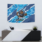 NSW Blues Rugby Custom Tapestry Go Cockroaches Sporty Aboriginal Art