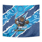 NSW Blues Rugby Custom Tapestry Go Cockroaches Sporty Aboriginal Art