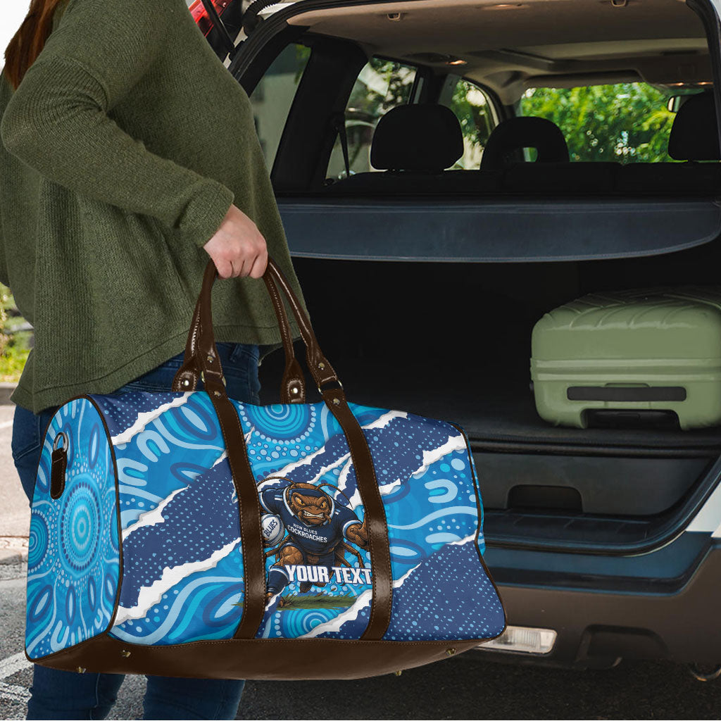NSW Blues Rugby Custom Travel Bag Go Cockroaches Sporty Aboriginal Art