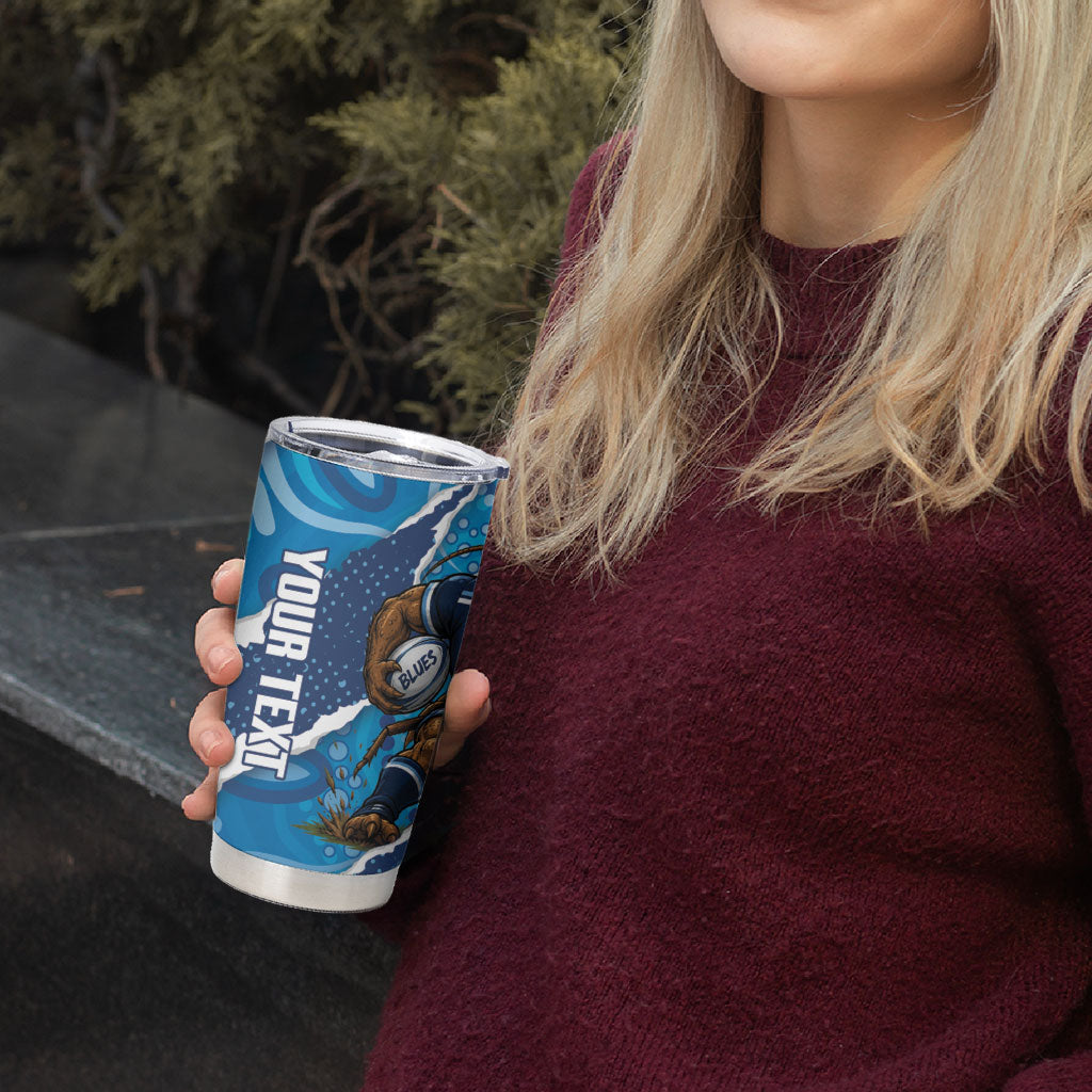 NSW Blues Rugby Custom Tumbler Cup Go Cockroaches Sporty Aboriginal Art