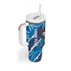 NSW Blues Rugby Custom Tumbler With Handle Go Cockroaches Sporty Aboriginal Art