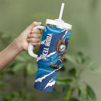 NSW Blues Rugby Custom Tumbler With Handle Go Cockroaches Sporty Aboriginal Art