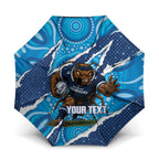 NSW Blues Rugby Custom Umbrella Go Cockroaches Sporty Aboriginal Art