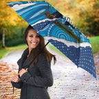 NSW Blues Rugby Custom Umbrella Go Cockroaches Sporty Aboriginal Art