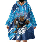 NSW Blues Rugby Custom Wearable Blanket Hoodie Go Cockroaches Sporty Aboriginal Art