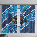 NSW Blues Rugby Custom Window Curtain Go Cockroaches Sporty Aboriginal Art