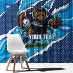 NSW Blues Rugby Custom Window Curtain Go Cockroaches Sporty Aboriginal Art