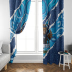 NSW Blues Rugby Custom Window Curtain Go Cockroaches Sporty Aboriginal Art