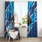 NSW Blues Rugby Custom Window Curtain Go Cockroaches Sporty Aboriginal Art