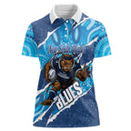 NSW Blues Rugby Custom Women Polo Shirt Go Cockroaches Sporty Aboriginal Art