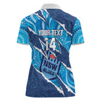 NSW Blues Rugby Custom Women Polo Shirt Go Cockroaches Sporty Aboriginal Art