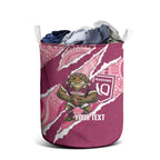 QLD Maroons Rugby Custom Laundry Basket Go Cane Toads Sporty Aboriginal Art