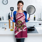 QLD Maroons Rugby Custom Apron Go Cane Toads Sporty Aboriginal Art
