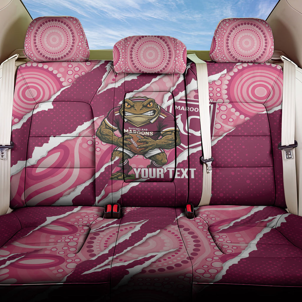 QLD Maroons Rugby Custom Back Car Seat Cover Go Cane Toads Sporty Aboriginal Art
