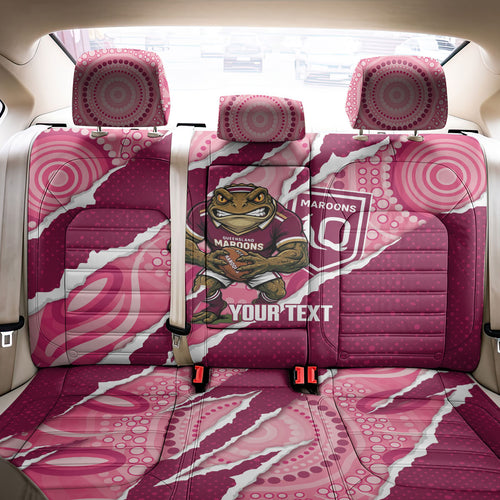 QLD Maroons Rugby Custom Back Car Seat Cover Go Cane Toads Sporty Aboriginal Art