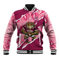 QLD Maroons Rugby Custom Baseball Jacket Go Cane Toads Sporty Aboriginal Art