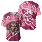 QLD Maroons Rugby Custom Baseball Jersey Go Cane Toads Sporty Aboriginal Art