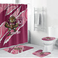 QLD Maroons Rugby Custom Bathroom Set Go Cane Toads Sporty Aboriginal Art