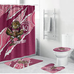 QLD Maroons Rugby Custom Bathroom Set Go Cane Toads Sporty Aboriginal Art