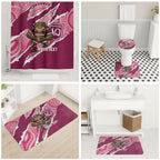QLD Maroons Rugby Custom Bathroom Set Go Cane Toads Sporty Aboriginal Art