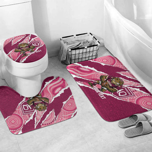 QLD Maroons Rugby Custom Bathroom Set Go Cane Toads Sporty Aboriginal Art