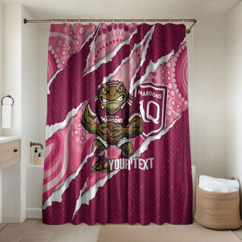 QLD Maroons Rugby Custom Bathroom Set Go Cane Toads Sporty Aboriginal Art