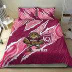 QLD Maroons Rugby Custom Bedding Set Go Cane Toads Sporty Aboriginal Art
