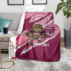 QLD Maroons Rugby Custom Blanket Go Cane Toads Sporty Aboriginal Art