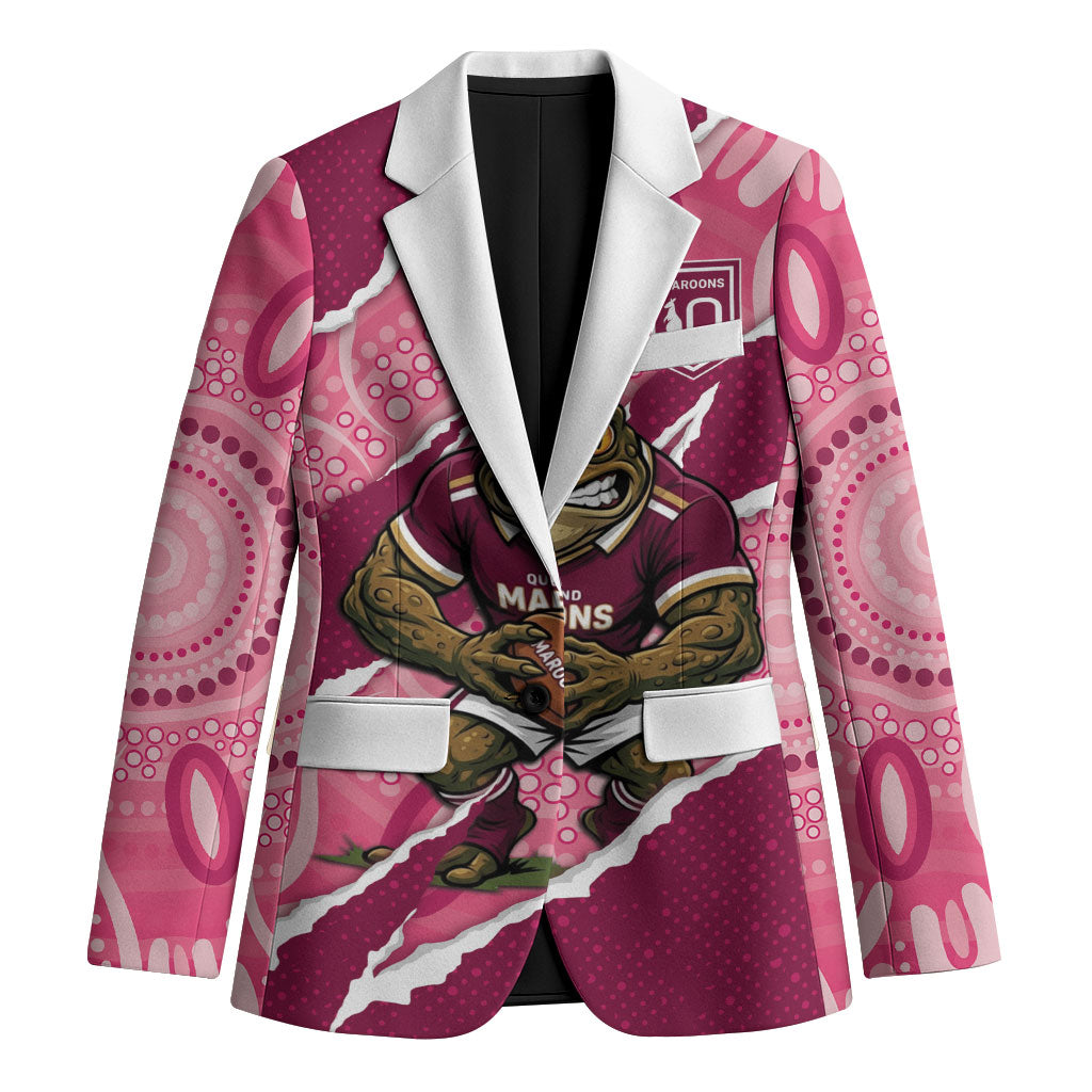 QLD Maroons Rugby Custom Blazer Go Cane Toads Sporty Aboriginal Art
