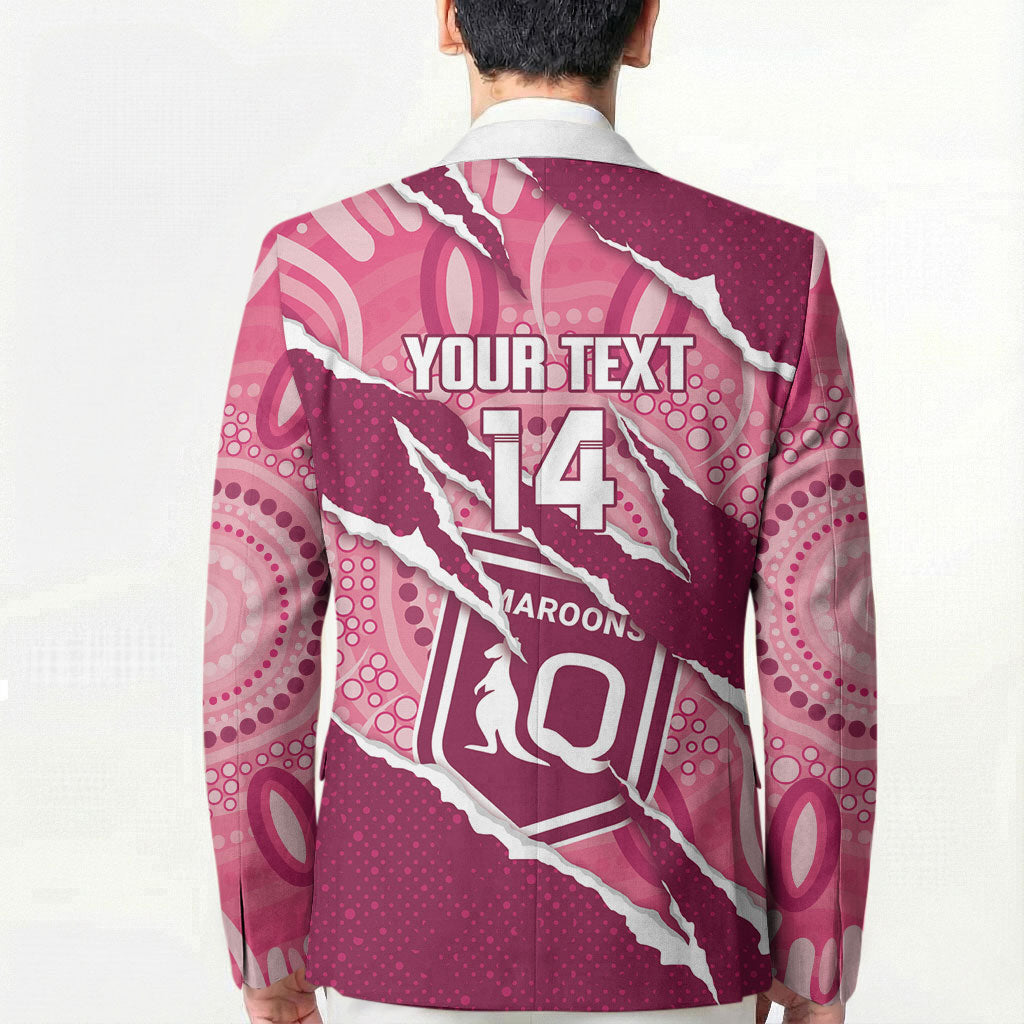 QLD Maroons Rugby Custom Blazer Go Cane Toads Sporty Aboriginal Art