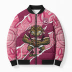 QLD Maroons Rugby Custom Bomber Puffer Jacket Go Cane Toads Sporty Aboriginal Art