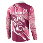 QLD Maroons Rugby Custom Button Sweatshirt Go Cane Toads Sporty Aboriginal Art