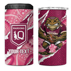 QLD Maroons Rugby Custom 4 in 1 Can Cooler Tumbler Go Cane Toads Sporty Aboriginal Art