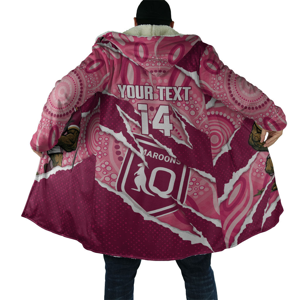 QLD Maroons Rugby Custom Cloak Go Cane Toads Sporty Aboriginal Art