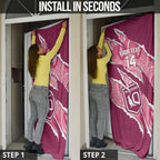 QLD Maroons Rugby Custom Door Cover Go Cane Toads Sporty Aboriginal Art