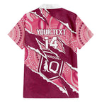 QLD Maroons Rugby Custom Family Matching Mermaid Dress and Hawaiian Shirt Go Cane Toads Sporty Aboriginal Art