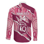 QLD Maroons Rugby Custom Family Matching Mermaid Dress and Hawaiian Shirt Go Cane Toads Sporty Aboriginal Art