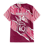 QLD Maroons Rugby Custom Family Matching Tank Maxi Dress and Hawaiian Shirt Go Cane Toads Sporty Aboriginal Art