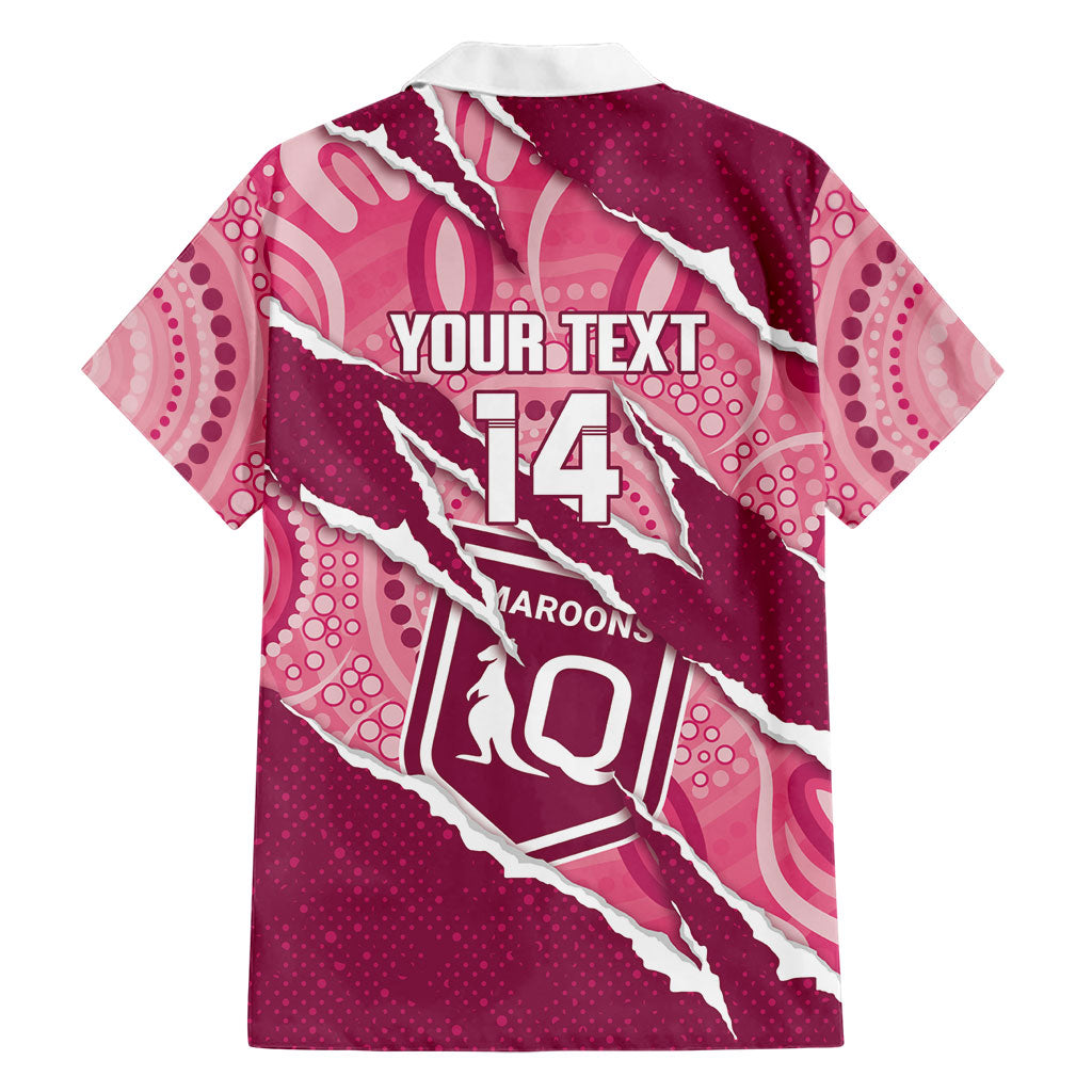 QLD Maroons Rugby Custom Family Matching Tank Maxi Dress and Hawaiian Shirt Go Cane Toads Sporty Aboriginal Art