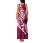 QLD Maroons Rugby Custom Family Matching Tank Maxi Dress and Hawaiian Shirt Go Cane Toads Sporty Aboriginal Art