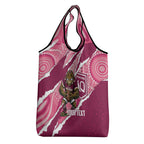 QLD Maroons Rugby Custom Grocery Bag Go Cane Toads Sporty Aboriginal Art