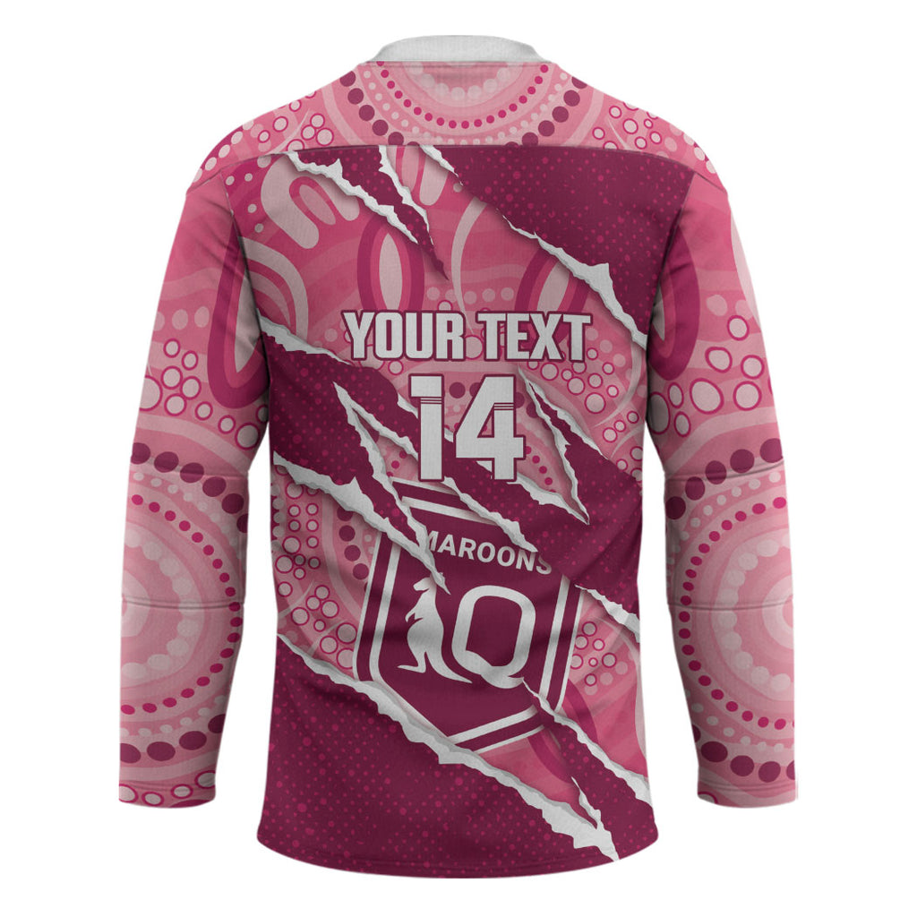 QLD Maroons Rugby Custom Hockey Jersey Go Cane Toads Sporty Aboriginal Art